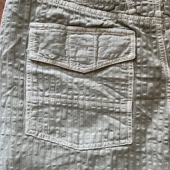 Free People Women's Trousers seersucker cargo style wide leg pants pleated waist - Picture 7 of 8